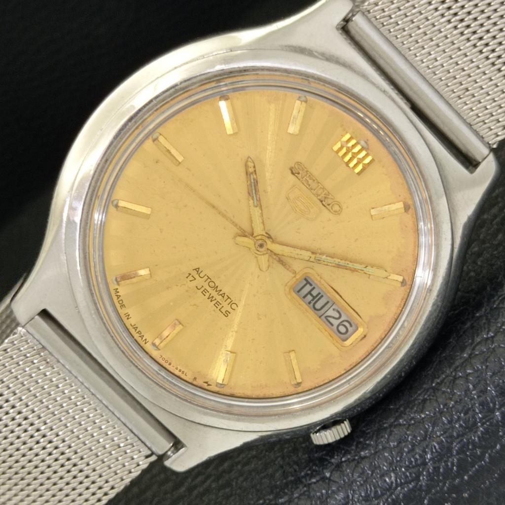 

ВИНТАЖНЫЕ ЧАСЫ SEIKO 5 AUTOMATIC 7019A ЯПОНИЯ МУЖСКИЕ ОРИГИНАЛЬНЫЙ ЦИФЕРБЛАТ a500788-5 R154-a500788