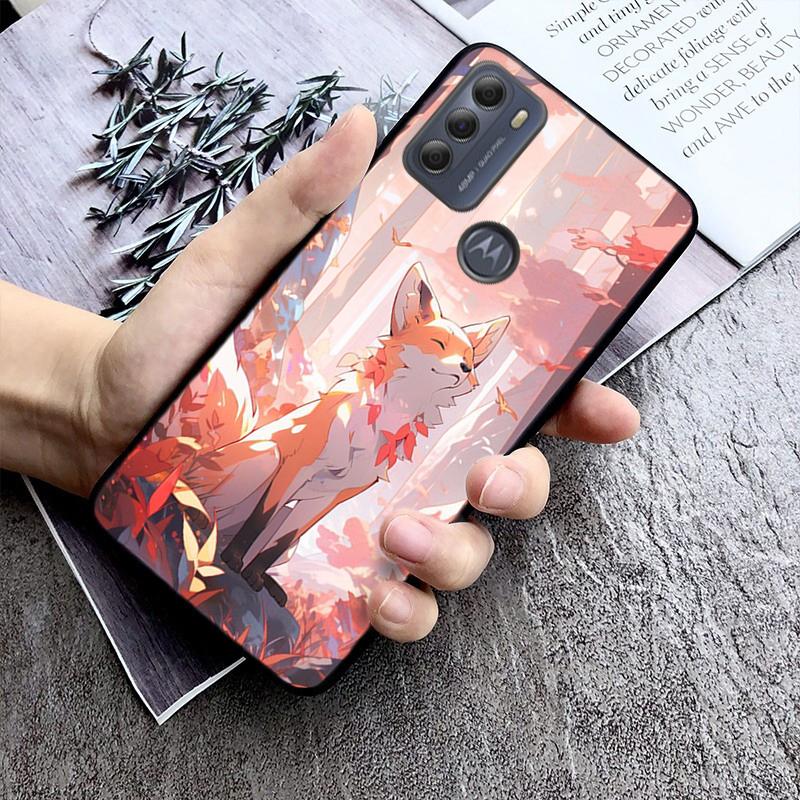 Phone Case For Moto G85 G55 G05 G14 G75 G31 G50 G10 G20 G30 G60 G13 G32 G84 G54 G53 G72 G24 Power Cute Fox