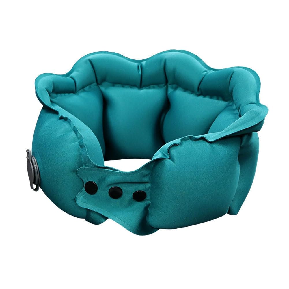 

Подушка для шеи, которая надувается одним воздухом, дорожная подушка для шеи, с памятью для хорошего сна, дышать, воздух, подушка, подушка, подушка, воздух, подушка, зелёный