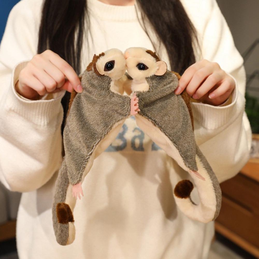 Simulation Sugar Glider Plush Toy Magnetic Australian Flying Squirrel Doll Friends Gift