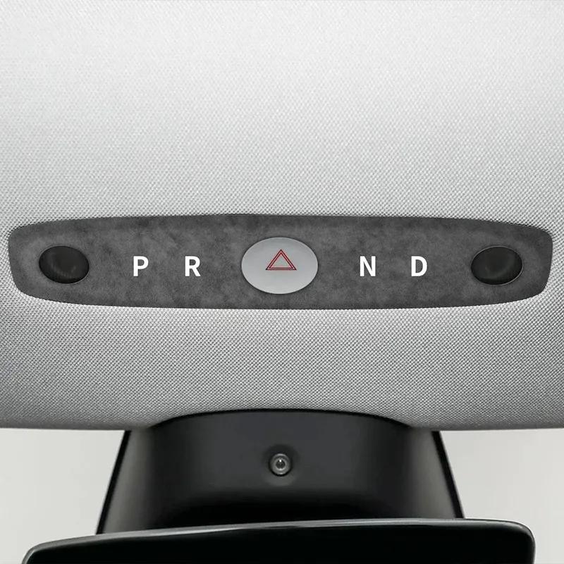 For Tesla Model 3 Highland - Model Y 2025- Car Front Reading Light Panel Trim Sticker Made of Alcantara Interior Accessories