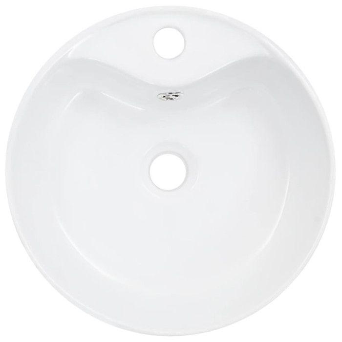 VidaXL Lavabo avec Trop-Plein Lave-Mains Vasque à Poser Monter Salle de Bain Intérieur Salle d'Eau Cabine de Toilette Maison 143911