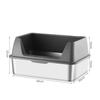 Low-Entry Stainless Steel Litter Box Easy To Clean Cat with Scoop