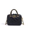 High-end bowling shoulder bag, lambskin quilted chain handbag, elegant small-style commuter crossbody bag