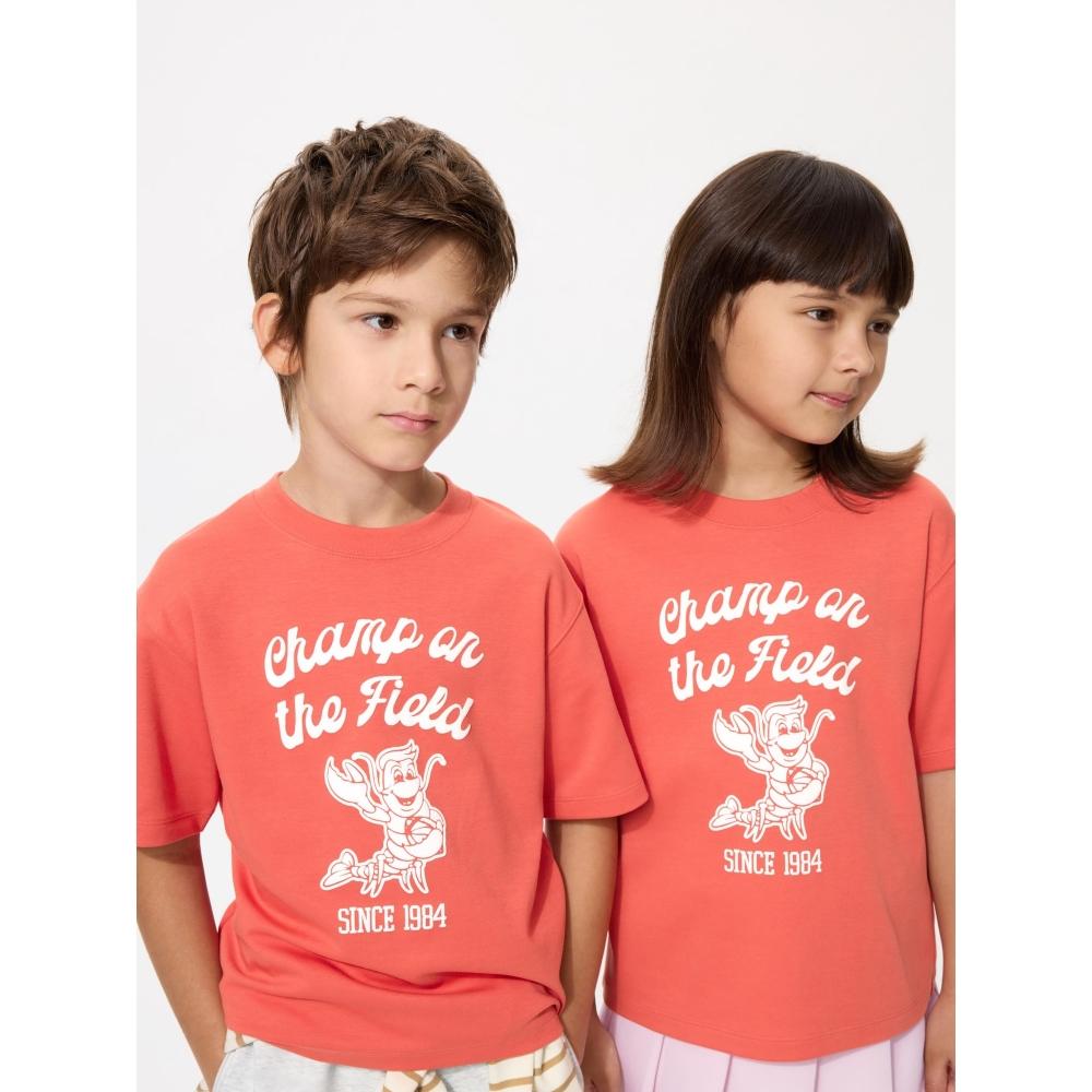Uniqlo Japan Aerism Cotton Graphic Crewneck Tee
