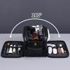 Men's Large Capacity Waterproof PU Leather Toiletry Bag Travel Cosmetic Organizer for Business Trip and Gym