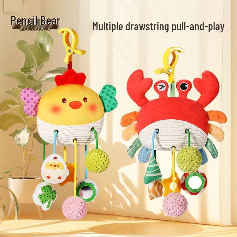 Animal Style Wind Chime: Elephant & Lion Educational Toy for Stroller or Bed - Ideal Christmas Gift for Babies & Toddlers