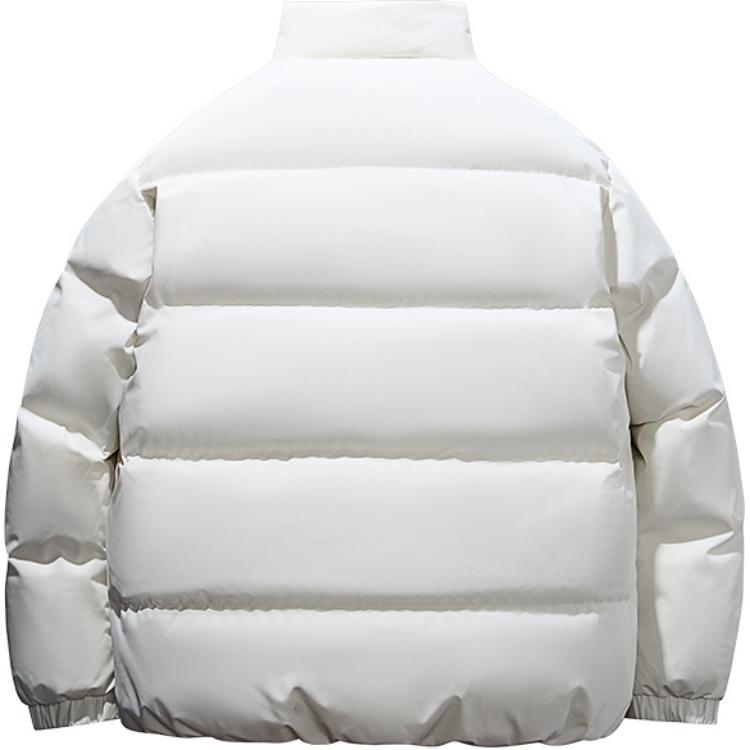 Anta Quick Warm Down Jacket Water-Resistant Duck Down Padded Stand Collar Zipper Jacket Men Jacket Ivory-White 952448901-4
