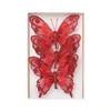 QX2E Set of 3 Glittering Butterfly with Clip for Christmas Tree Holiday Decoration