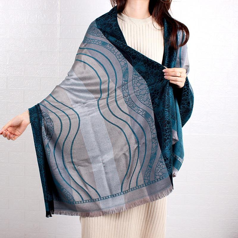 New Spring and Autumn Thin Jacquard Scarf Shawl Women's Long Scarf Headscarf Air Conditioning Warm Shawl
