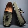 Fashion Man Summer Fashion Handsewn Genuine Leather Suede Shoes Men Casual Loafers Male Breathable Loafer Footwear Male Comfy Mocassins