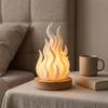 Creative 3D Printed Light Imitation Simulation Fire Lamp Simulation Flame Night Light  Living Room