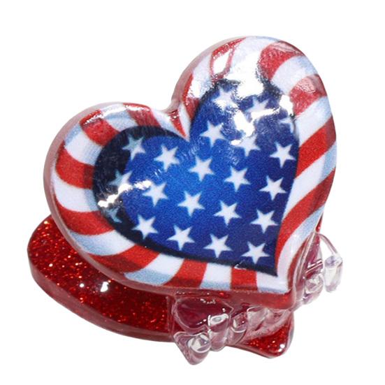 Yousheng Hair Claw Red White Blue Star Design Mini Hair Clip Independence Day Small Hair Clip Party Gatherings Patriotic Hair Accessory