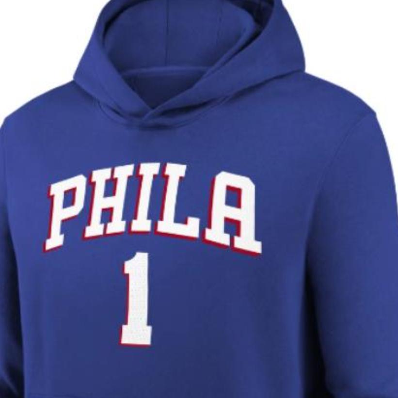 Nike X NBA Collaboration Hoodie Philadelphia 76ers James Harden Comfortable Casual Versatile Kids Hoodies Blue 3Z2B7FDE2-76RJH