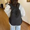 Schoolbag Student Lightweight Fresh Solid Color Backpack Female Korean Version Versatile School Bag Female University Junior High School Student
