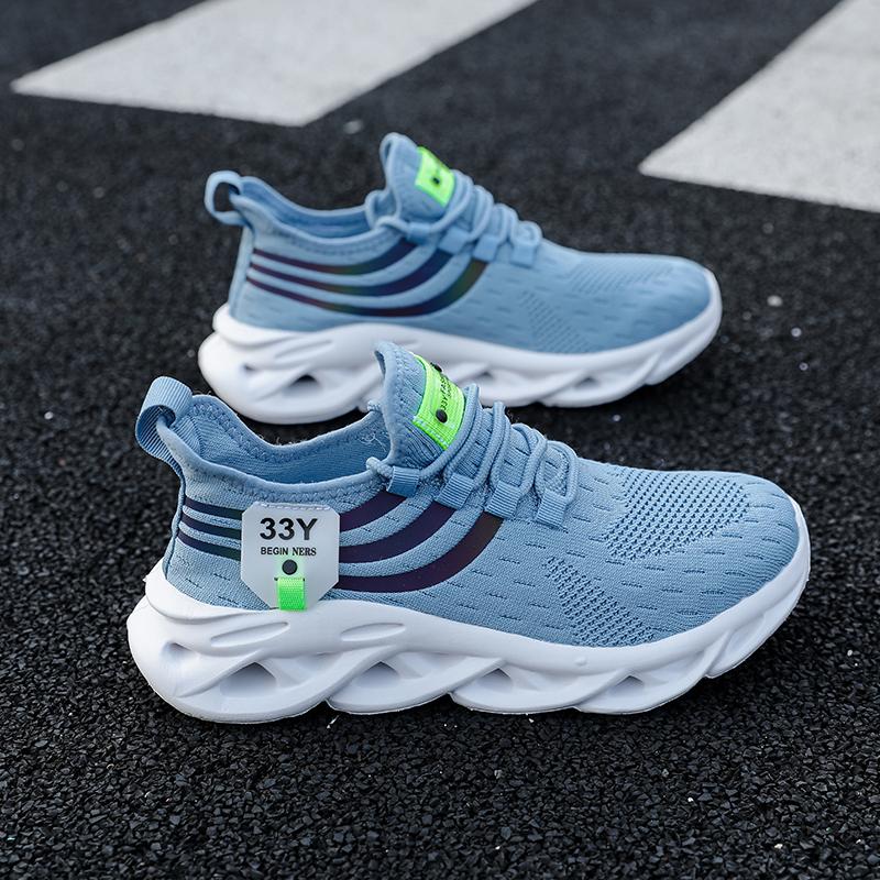 Men's Sneakers Lightweight Mesh Sneakers Running Men's Shoes Summer Breathable Outdoor Hiking Lacing Comfortable Tennis Shoes