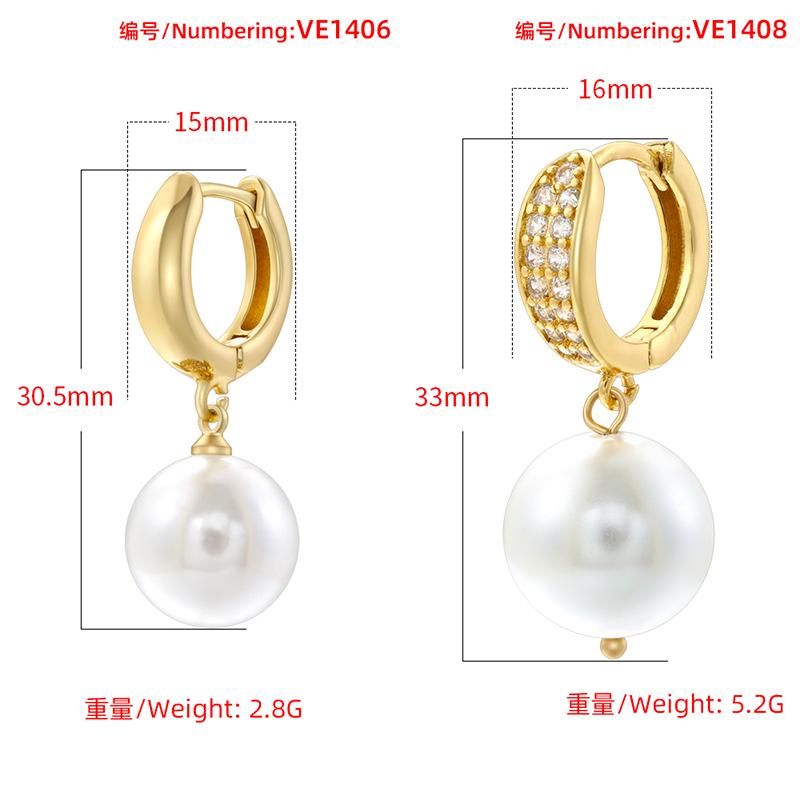 ZHUKOU 7 kinds of different earring clasp pearl earrings for women :VE1405-VE1411