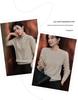 2025 Early Autumn Women's 100% Cashmere Polka Dot Cable Knit Round Neck Sweater