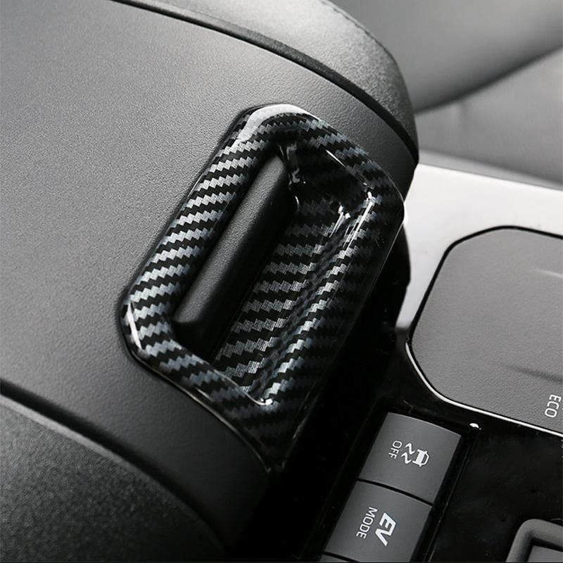 Carbon Fiber Car Armrest Box Switch Cover Trim For Toyota Highlander -