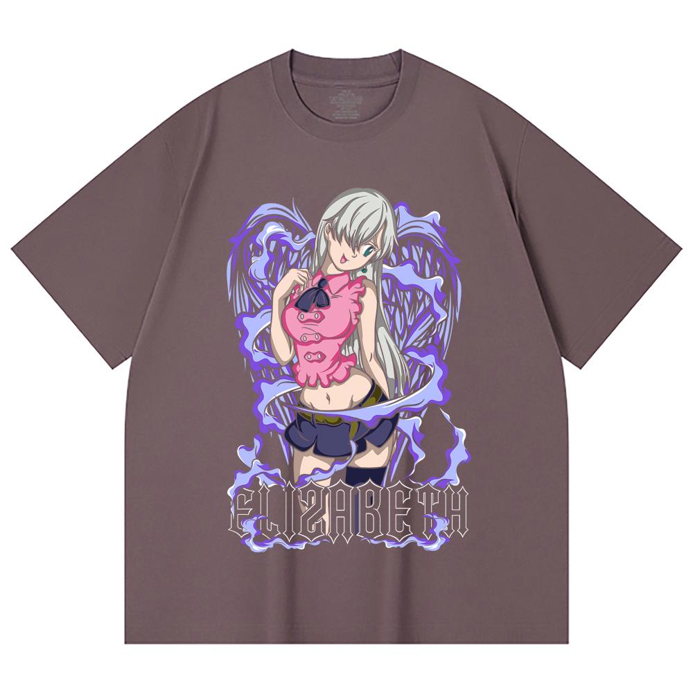 230 Gsm 100% Cotton Seven Deadly Sins V3 Elizabeth Print Unisex Heavy Cotton T Shirt