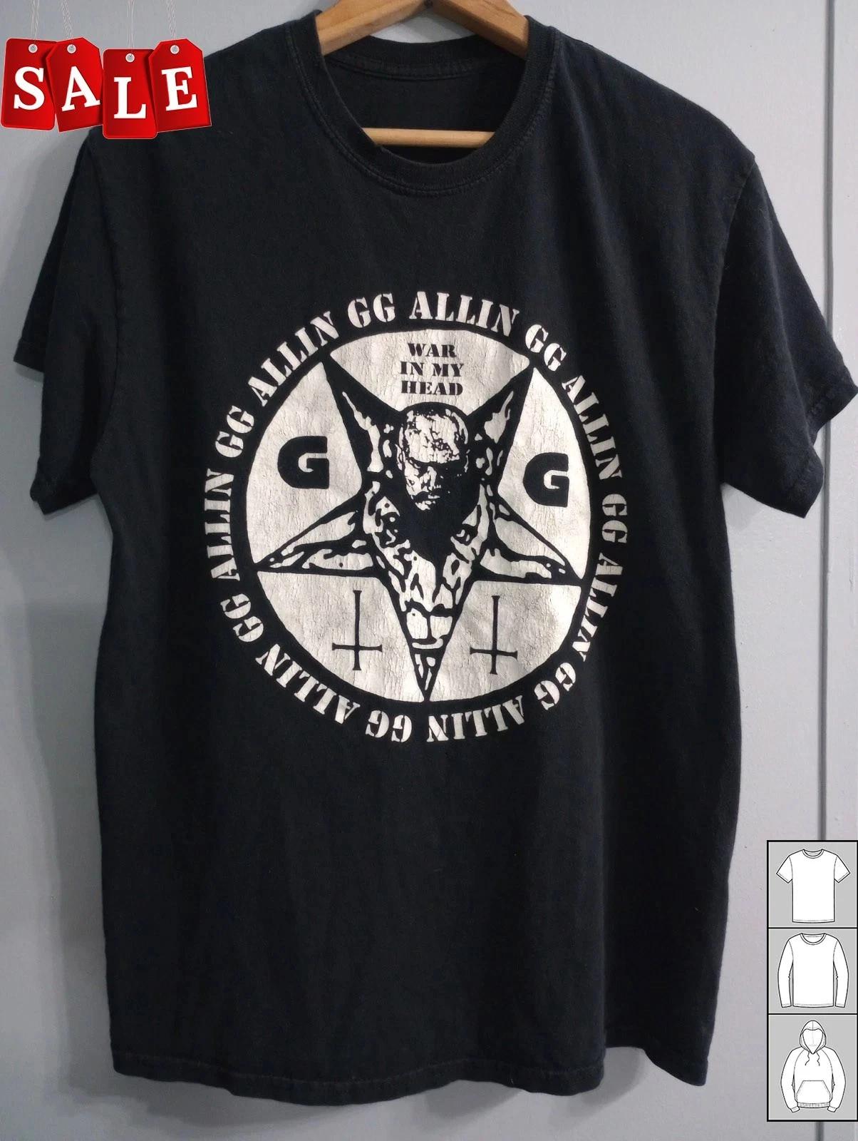 New Popular GG Allin WAR IN MY HEAD Punk Rock Cotton Unisex S-5XL Shirt JM663 M