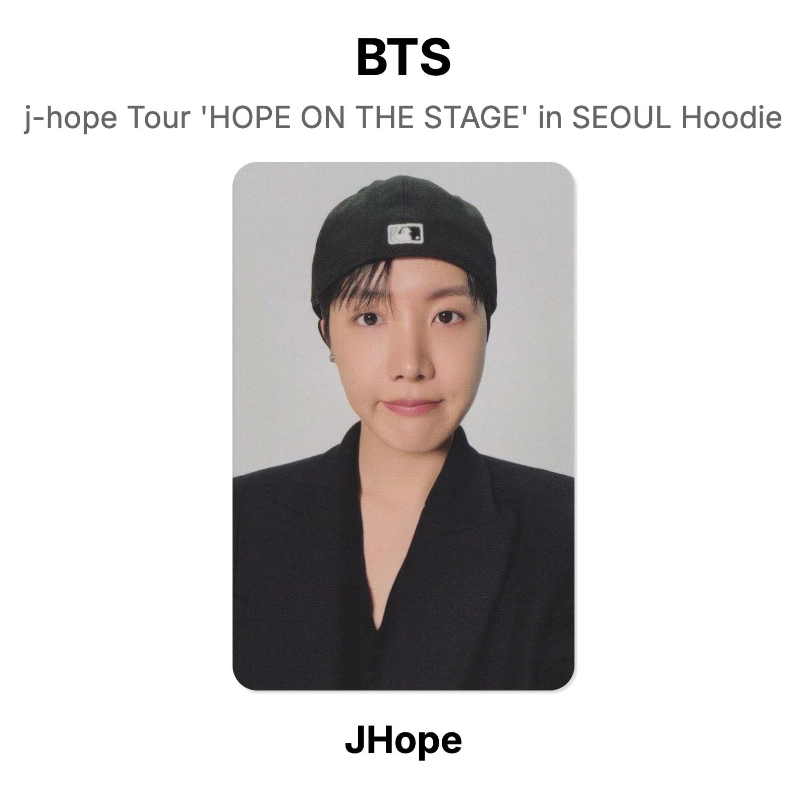 BTS J-Hope j-hope Tour  HOPE ON THE STAGE  in SEOUL Hoodie Official Photocard J-Hope