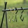 Flat S Hook Durable Hanging Hooks Hanger Outdoor Storage Travel Camping Hiking Gardening Tools Item Organizer
