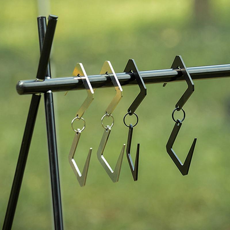 Flat S Hook Durable Hanging Hooks Hanger Outdoor Storage Travel Camping Hiking Gardening Tools Item Organizer