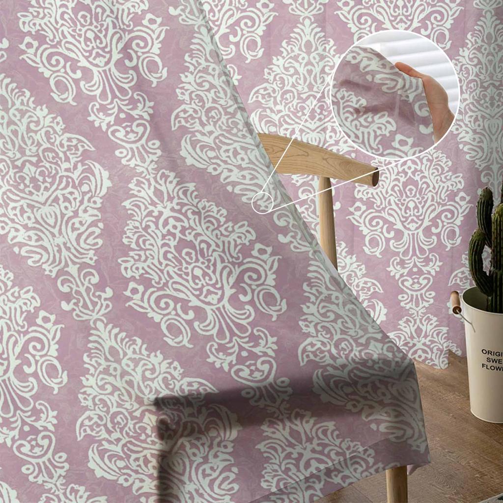 Retro Persisches Muster Floral Nahöstlichen Stil Fenster Tüll Vorhänge für Wohnzimmer Hotel Luxus Dekoration Transparente Vorhänge