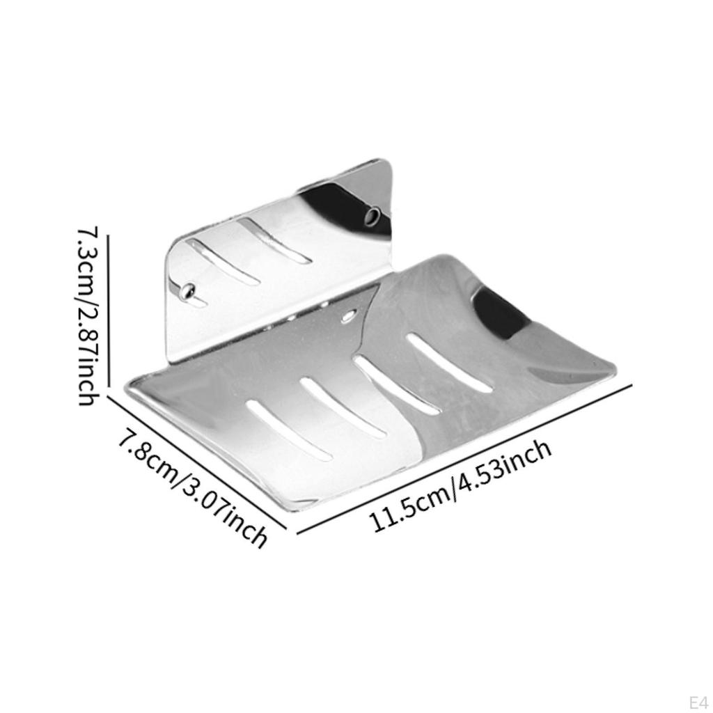 Bar Soap Holder Easy to Install Removable Sponge Sink Rack for Glasses Shower Wall