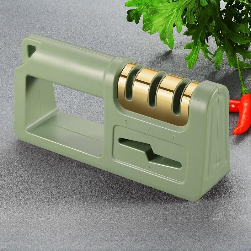 Household 4in1 Knife Sharpener Kitchen Multi-Functional Three-Section Cutter Diamond Cutter Sharpening Scissors Sharpener