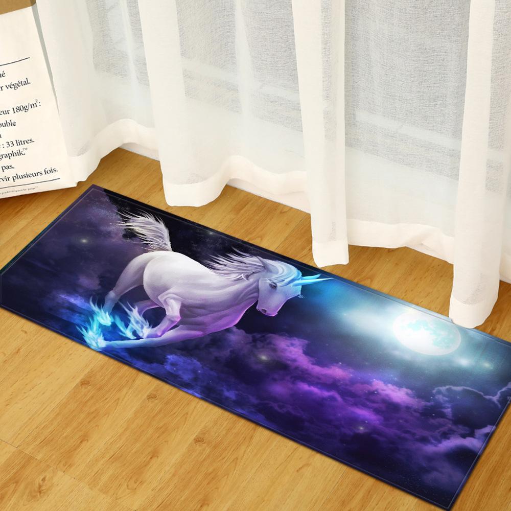 Unicorn Carpet Long Floor Mat Love Theme Doormat