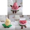 Plush Fruit Keychain Cute Cartoon Bag Pendant For Kids And Teens
