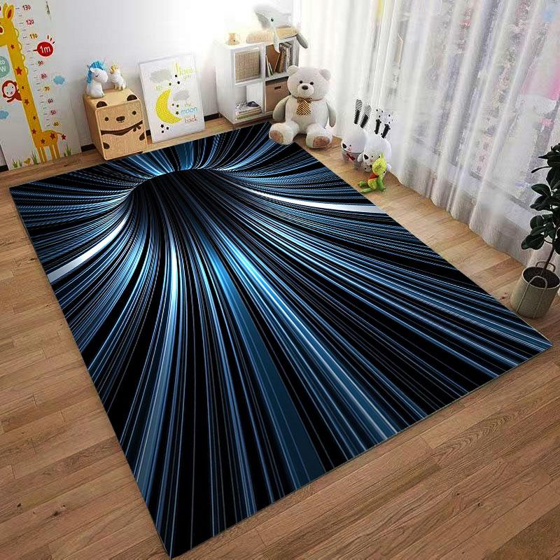 Futuristic Blue Light Pattern suitable as a non-slip mat for the living room or bedroom sofa