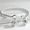 New Twisted Wire Fried Dough Twists Double Palace Bell 925 Sterling Silver Personality Exquisite Opening Bracelets TYB601