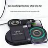 Foldable 3-in-1 Magnetic Wireless Charger for Apple Phone, Watch & Earbuds with Vertical Stand & Data Cable