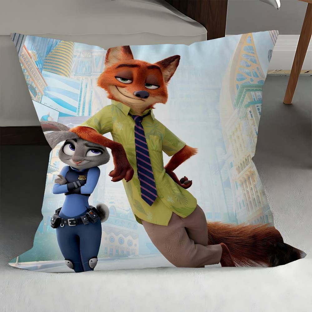 Zeichentrickfilm Z-Zootopia Kissen Geschenk Heim Büro Dekoration Kissen Schlafzimmer Sofa Auto Kissenbezug Kissenbezug