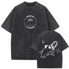 Washed Vintage Anime Chainsaw T-shirt Cartoon Denji Pochita Skeleton Funny Graphic T Shirt Men Women Casual  Tshirt 2026 Summer