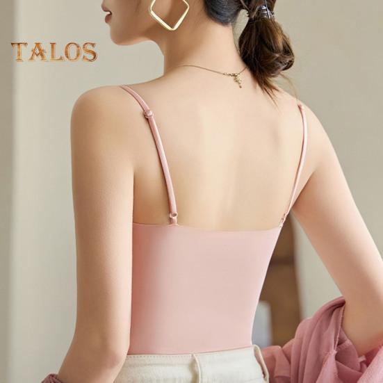 Dámský top tílko z umělého hedvábí Ledové hedvábí Saténové tílko Špagetová ramínka Bez rukávů Cami top Kulatý výstřih Hedvábná Letní základní halenka