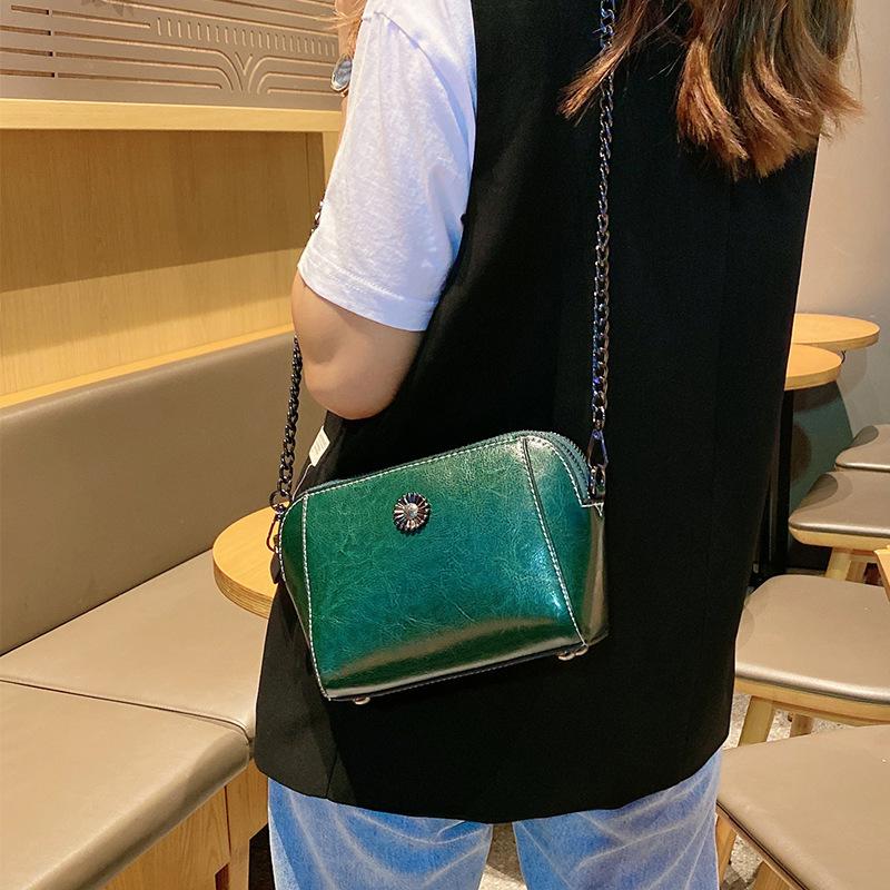 Neue Modische Rindsleder Umhängetasche Handytasche Kettenschale Tasche