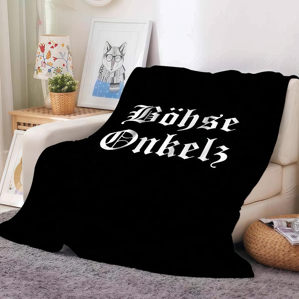 B-Bohse O-Onkelz Rock Blanket Warm And Soft Suitable For Bedroom Living Room Sofa Bed Office Travel Camping 80x60in