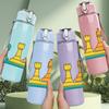 1PC Chess Game Piece Art Print 750ml Color Plastic Sports Water Bottle Leakproof Flip Straw Lid Suitable for Sports Office Home Use