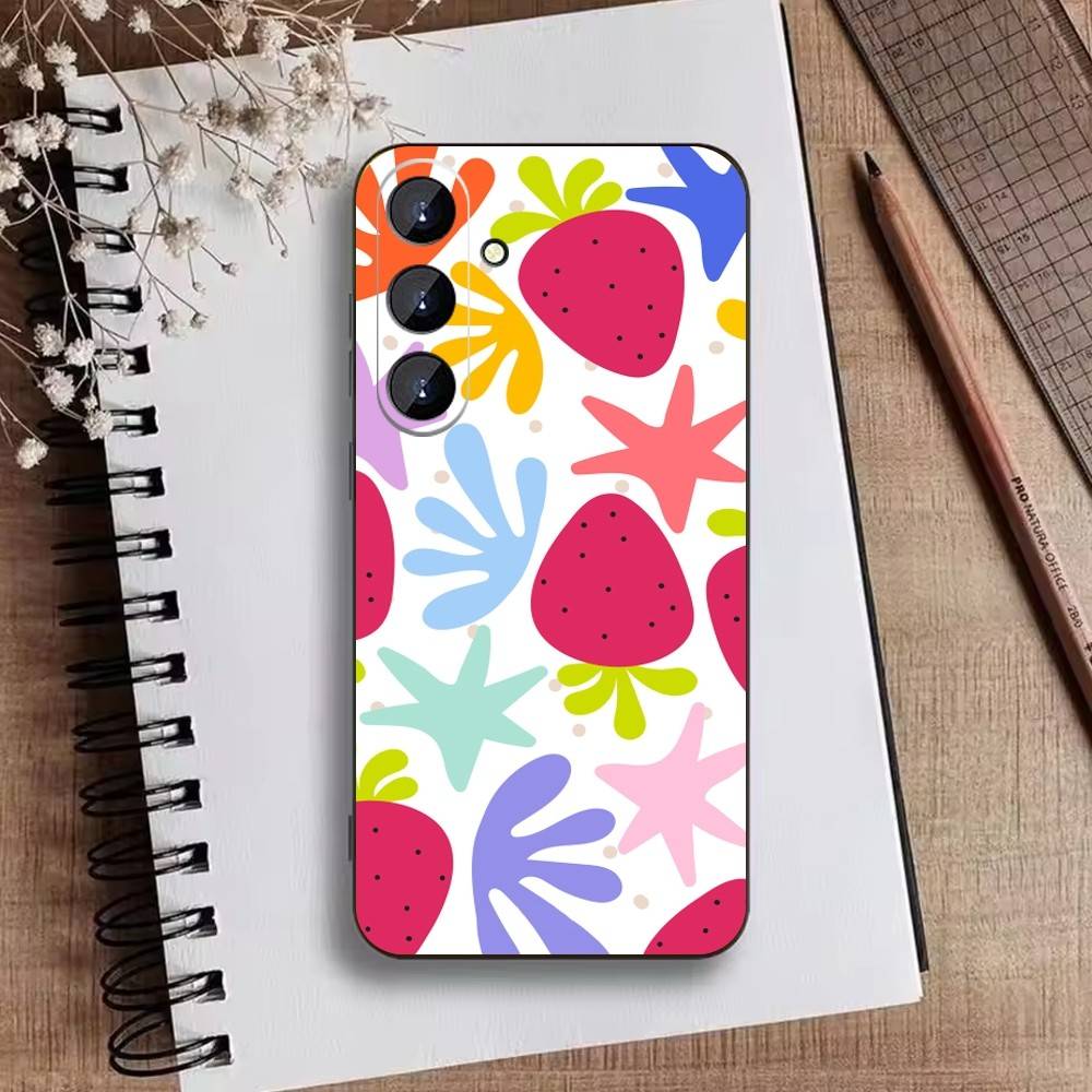 

Y2K Cute Strawberry Stars Phone Case For Samsung Galaxy A73,A72,A71,A70,A52,A51 Others Soft Black Cover Samsung a71 4g