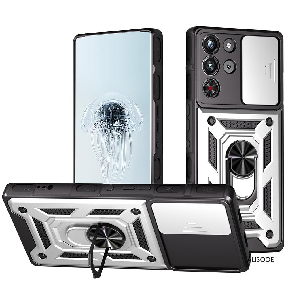 

Чехол для ZTE Redmagic 10 Pro Case Слайд Камера Кольцо-подставка Защитная крышка для ZTE Red Magic 10 Pro Plus Противоударная Capa ZTE nubia Red Magic 10 Pro серебряный