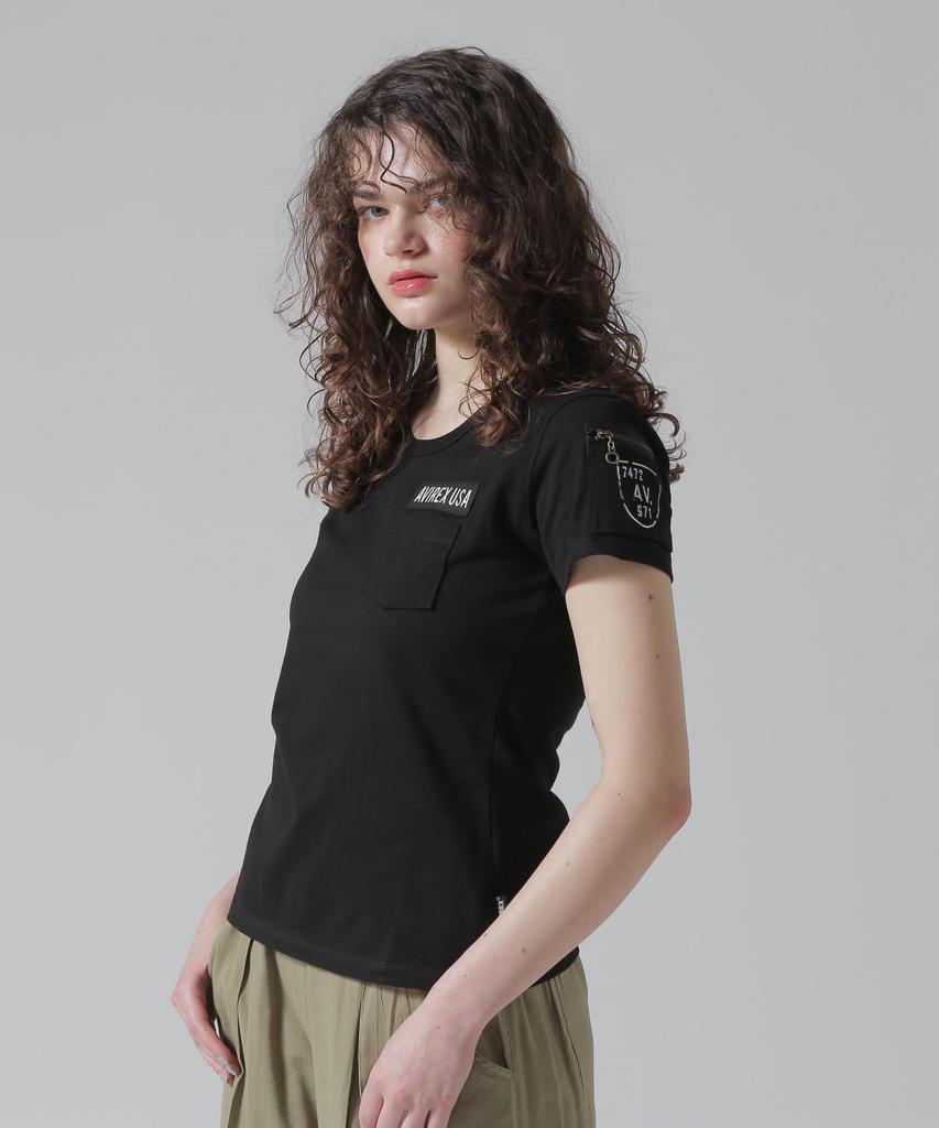 Avirex Fatigue T-Shirt, Women's, Size M, 010, Black, 783-5935603