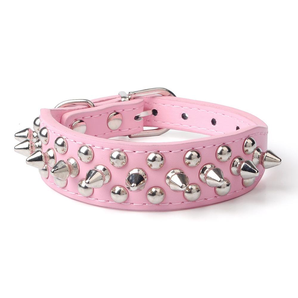 Anti-Bite Spiked Pet Dog Collar Padded Design Studded Pet Collar For Bulldog Pug Puppy