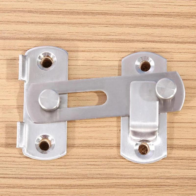 Door Lock Sliding Barn Door Latch Bolt Stainless Steel Hasp Latch Bolt Wine Cabinet Closet Window Door Lock Buckle Hardware