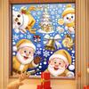 Christmas Window Stickers Winter Snowman Santa Claus Snowflake Reindeer Static Electricity Stickers Ornaments Xmas Home Decor