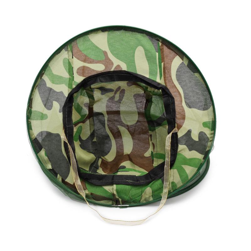 Camouflage Sunshade Hat with Mosquito Mesh for Beekeeping, Fishing, and Hiking