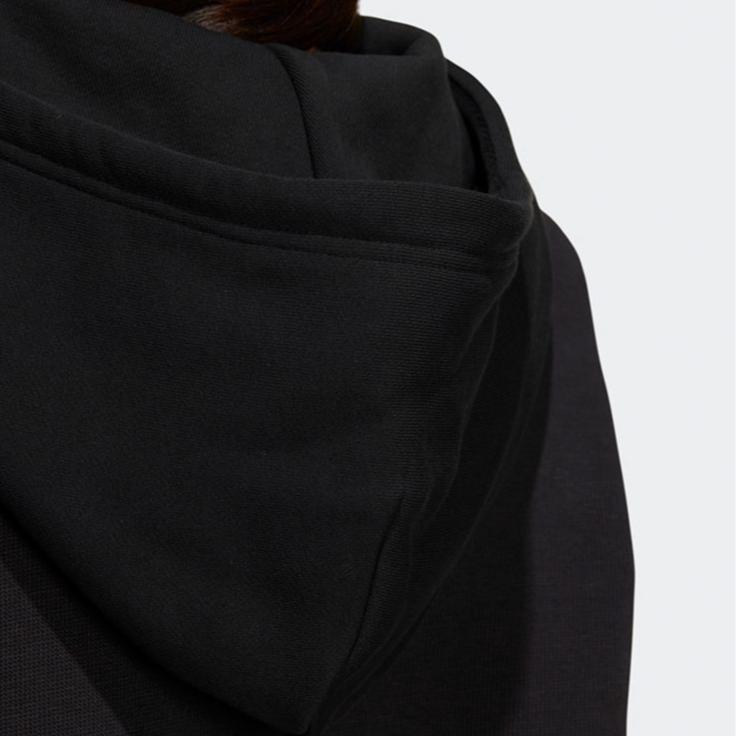 Adidas Neo Solid Color Loose Hoodie Women Tops Black HI4645